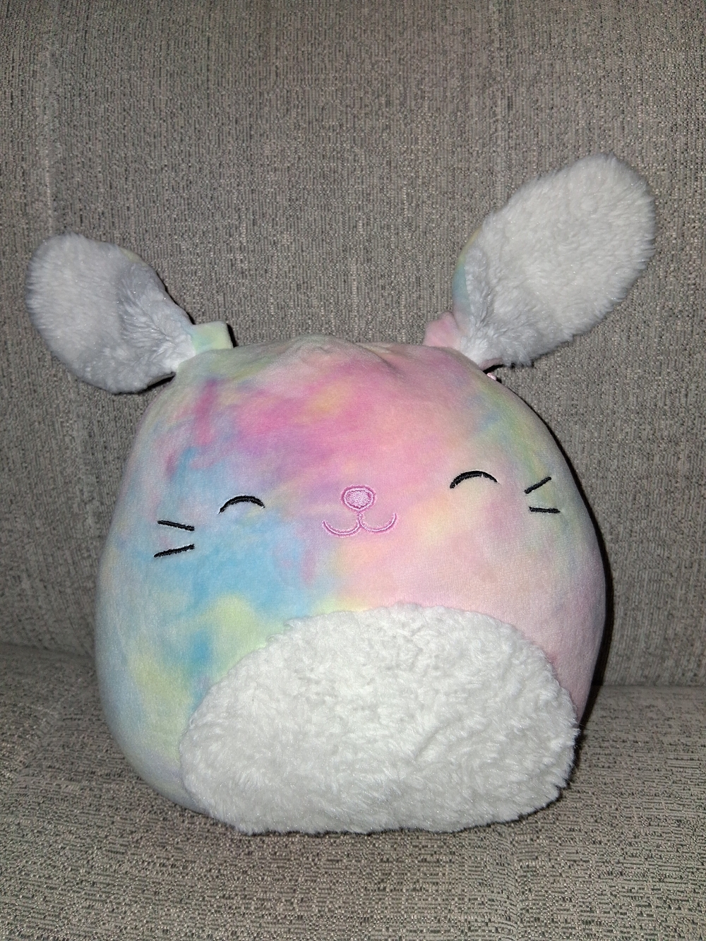 Squishmallows Pastel Tie-Dye Bunny Plush - 10x10in
